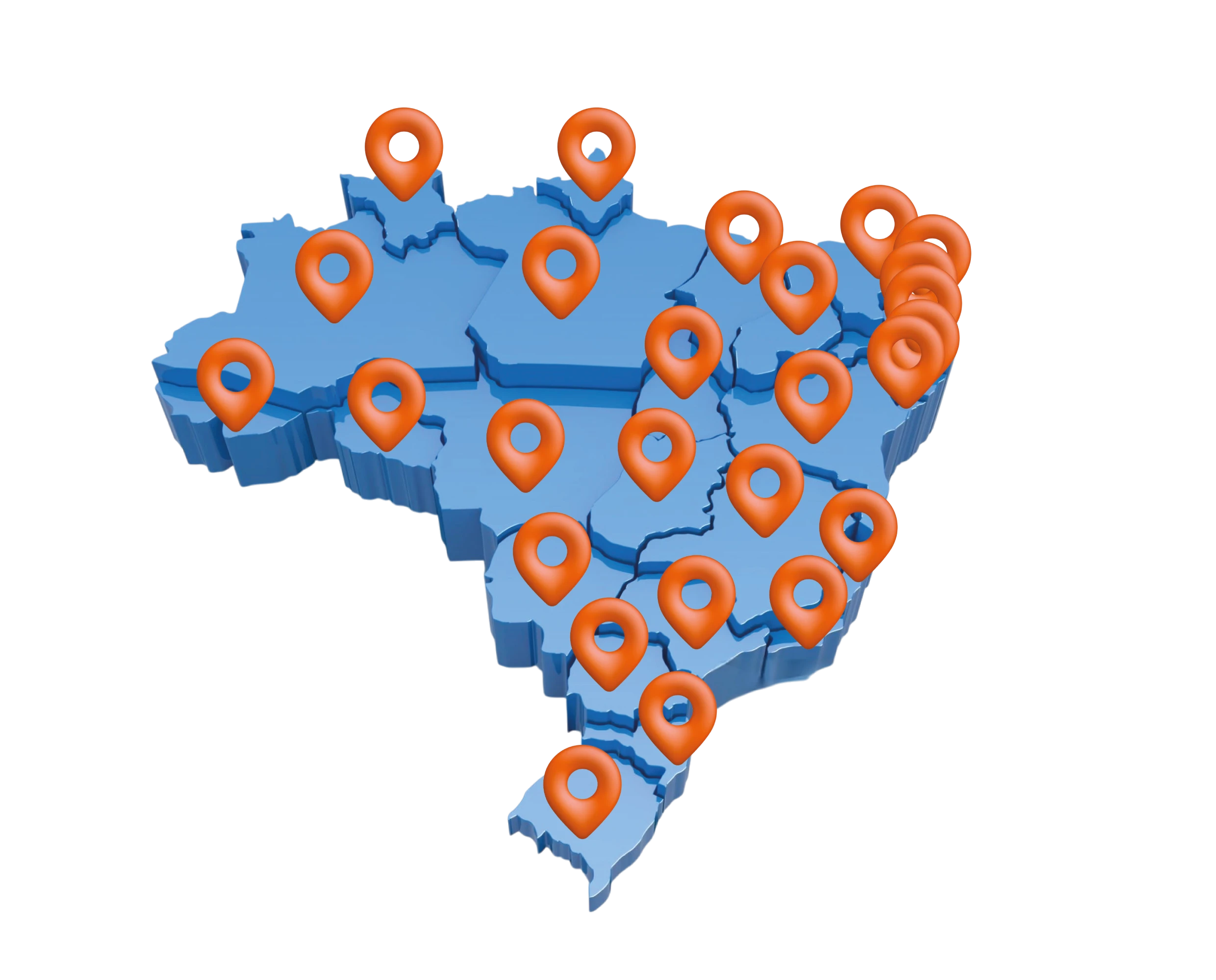 Mapa do Brasil com Poolseg